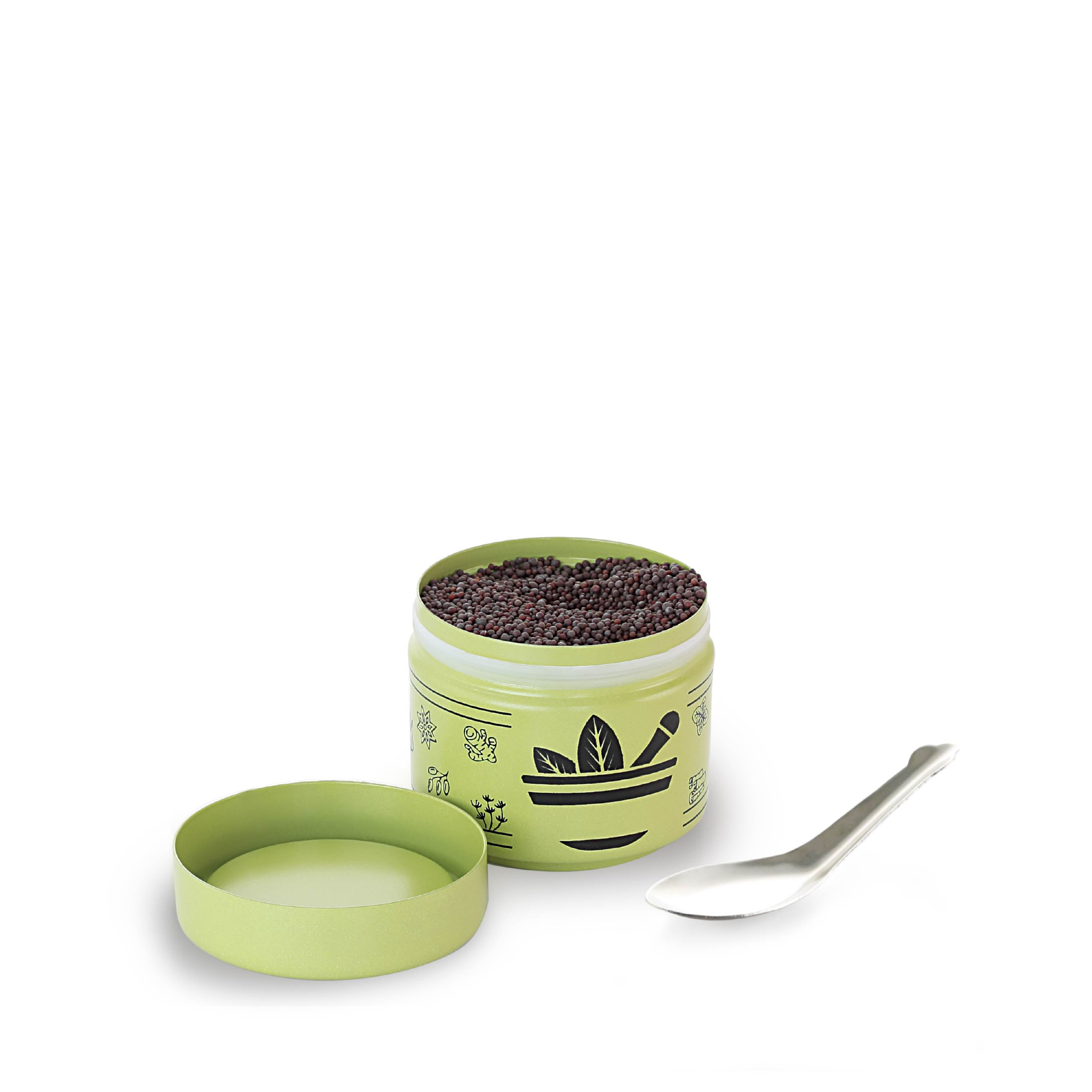 Spice/Masala Container with Spoon – Light Green