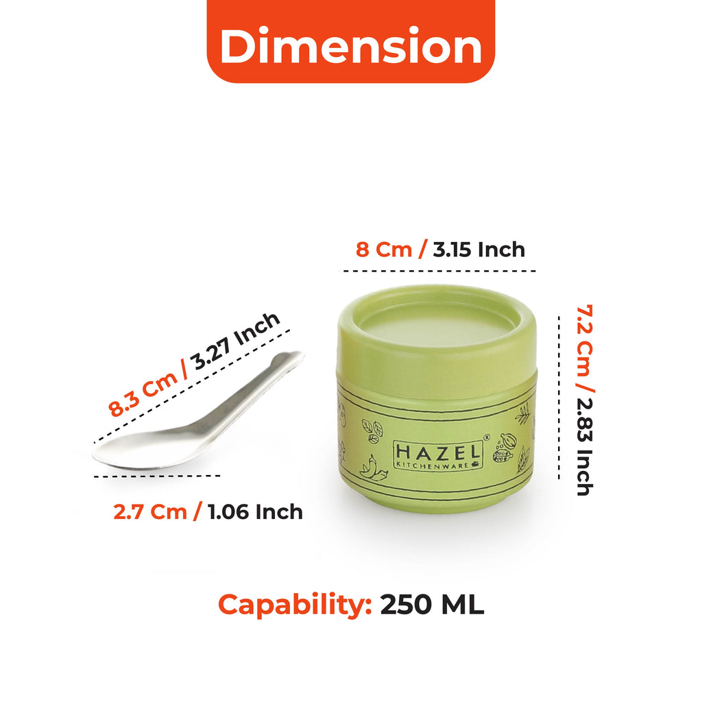 Spice/Masala Container with Spoon – Light Green