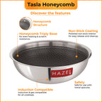 Honeycomb Triply Non-Stick Tasla with Lid– 22 cm, 2 L