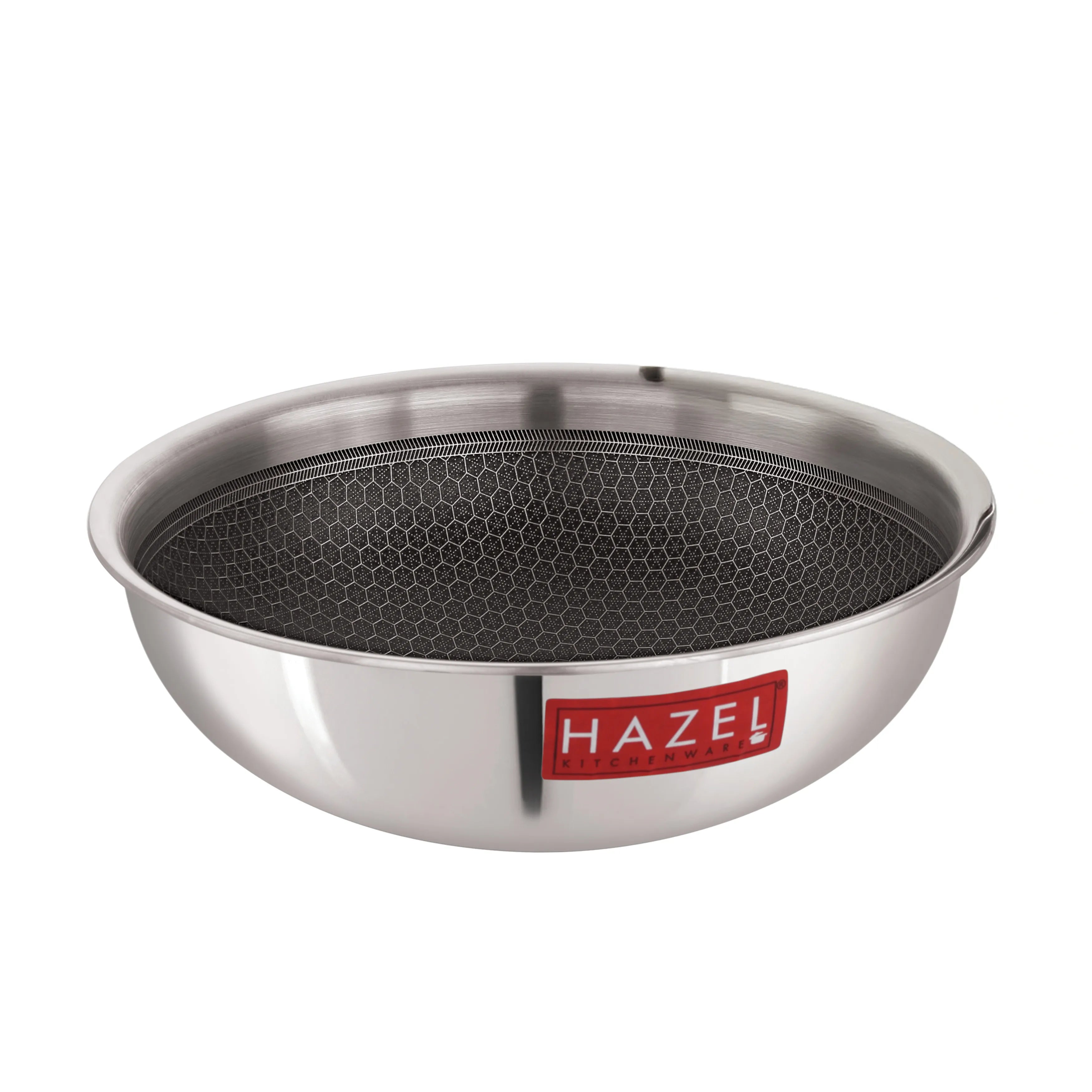 Honeycomb Triply Non-Stick Tasla with Lid– 24 cm, 2.5 L