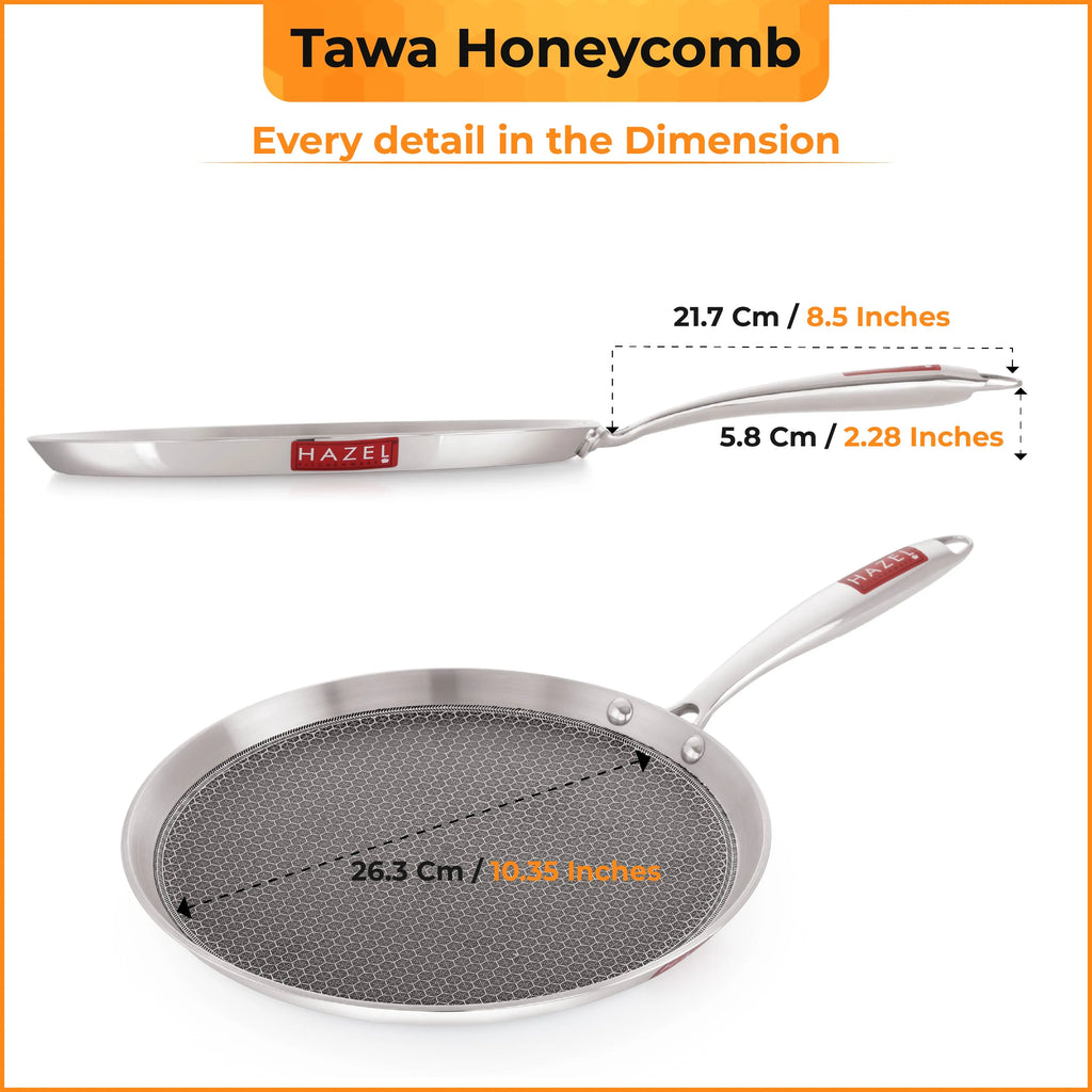 Honeycomb Triply Nonstick Dosa Tawa, 26.3 cm