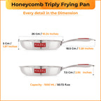 Honeycomb Triply Non-Stick Fry Pan – 24 cm, 1.5 L