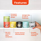 Spice/Masala Container with Spoon – Light Green