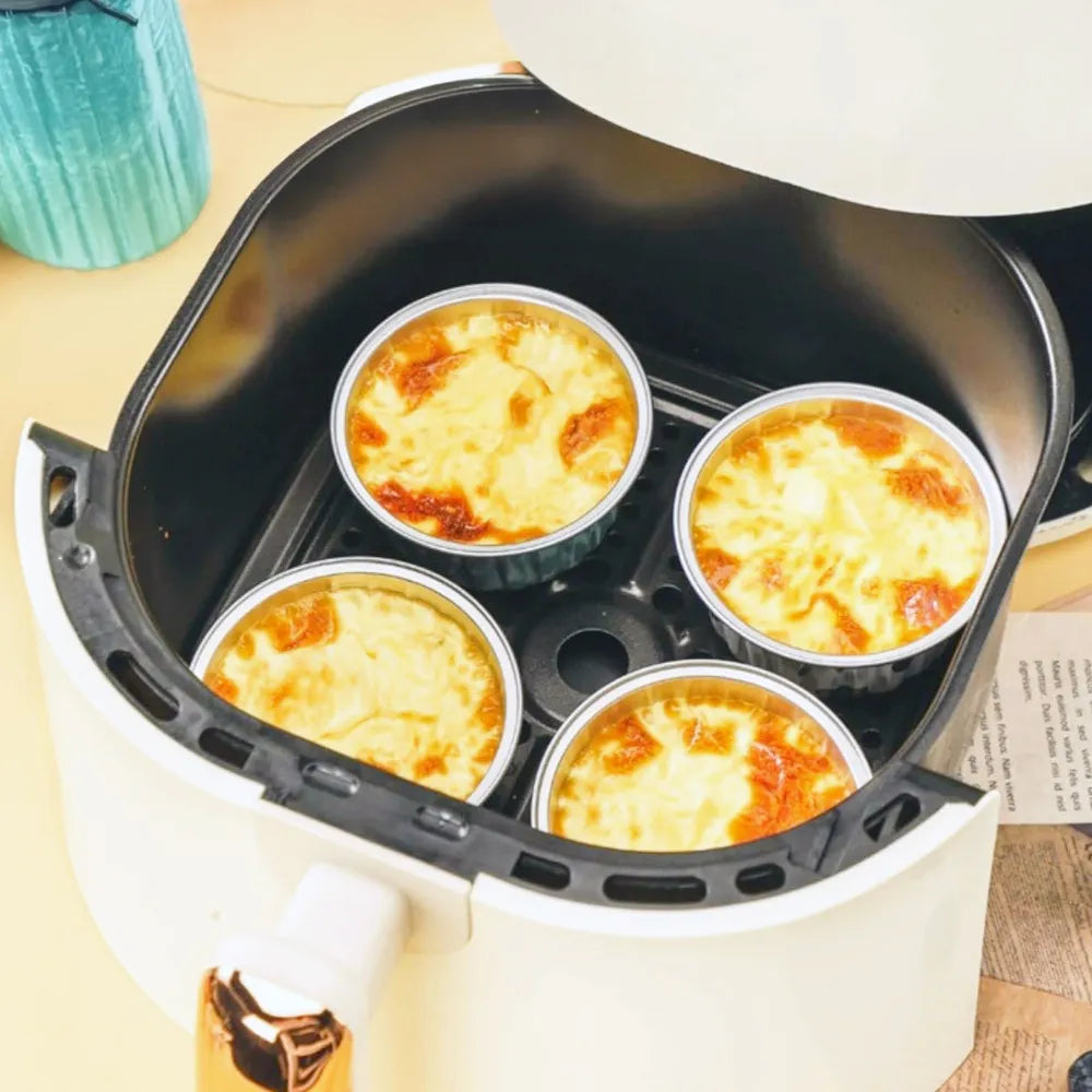 Round Aluminium Foil Container for Muffin & Pudding – 110 ML (Set of 10)