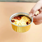 Round Aluminium Foil Container for Muffin & Pudding – 110 ML (Set of 10)