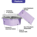 Square Aluminium Foil Container for  Brownie, Cake, Snacks – 200 ML, (Set of 10)