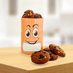 Emoji Printed Storage Container –  Orange, 490 ML