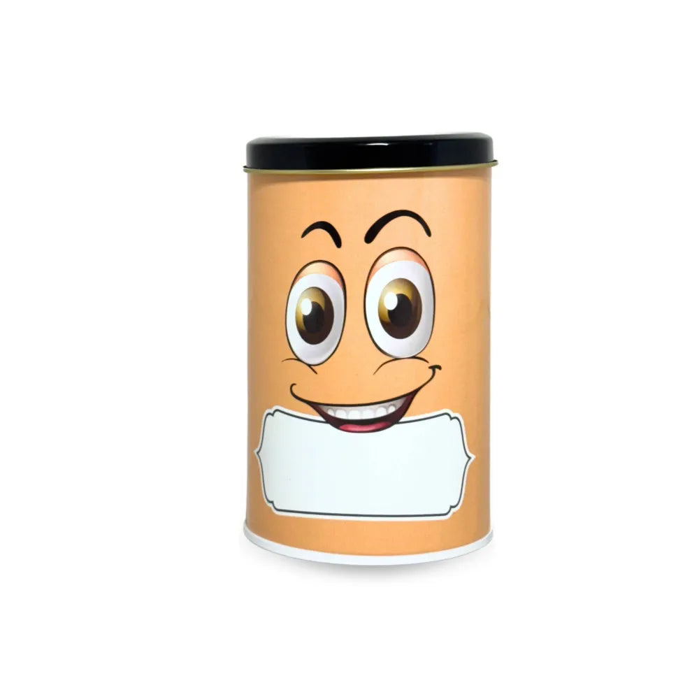 Emoji Printed Storage Container –  Orange, 490 ML