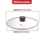 Glass Lid with Steel Rim for Honeycomb Cookware– 22 cm