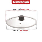 Glass Lid with Steel Rim for Honeycomb Cookware– 24 cm