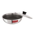 Honeycomb Triply Non-Stick Tasla with Glass Lid – 22 cm, 2 L