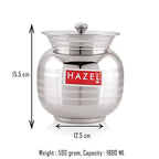 Stainless steel lota — dimension diagram with 15.5 cm and 12.5 cm callouts