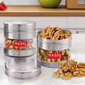 Stainless Steel Transparent  Container - Set of 2, 500 ML Each