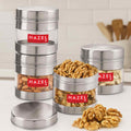 Stainless Steel Transparent  Container - Set of 4, 500 ML Each