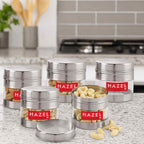 Stainless Steel Transparent  Container - Set of 5, 500 ML Each