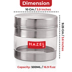 Stainless Steel Transparent  Container - Set of 6, 500 ML Each
