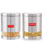 Stainless Steel Transparent  Container - Set of 6, 1350 ML Each