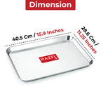 Rectangle Stainless Steel Serving Tray, 40.5 x 28.6 cm