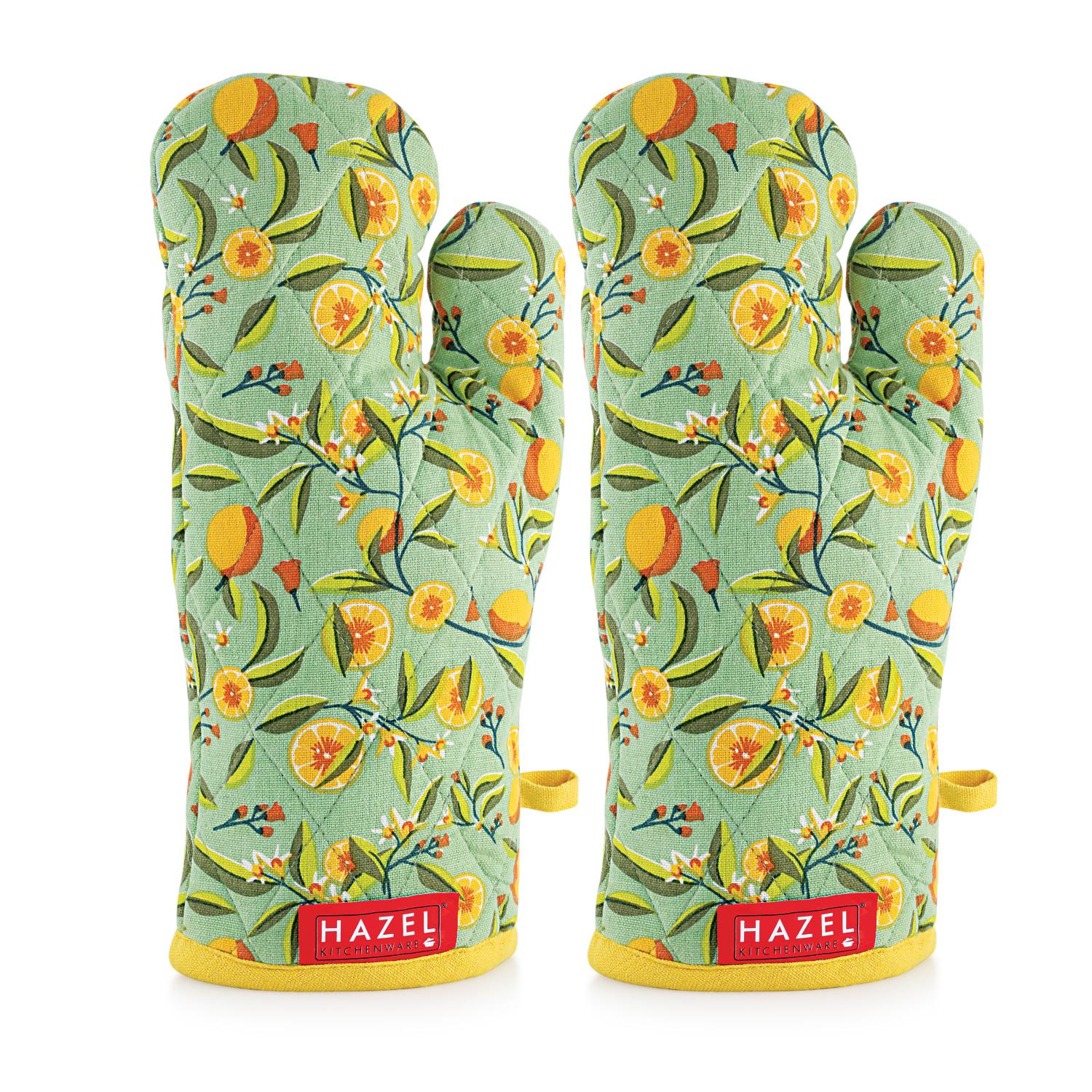 Cotton Microwave Oven Gloves  – Set of 2