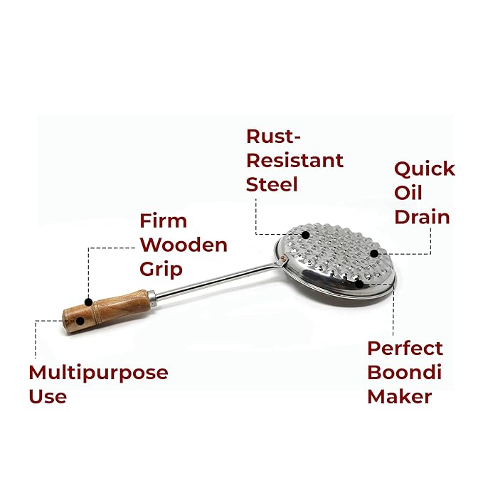Stainless Steel  Boondi Maker Jhara - Medium