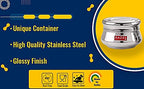 Stainless Steel  Apple Shape Container Set of 3 (950, 1500 & 2550 ML)