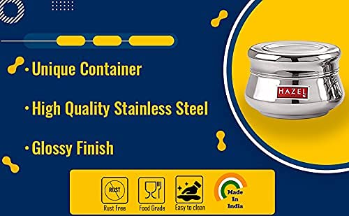 Stainless Steel  Apple Shape Container Set of 3 (950, 1500 & 2550 ML)