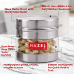 Stainless Steel Transparent Container Set of 2, 350ML Each