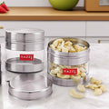 Stainless Steel Transparent Container Set of 2, 350ML Each