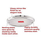 Stainless Steel Breakfast Plate 23.5 cm