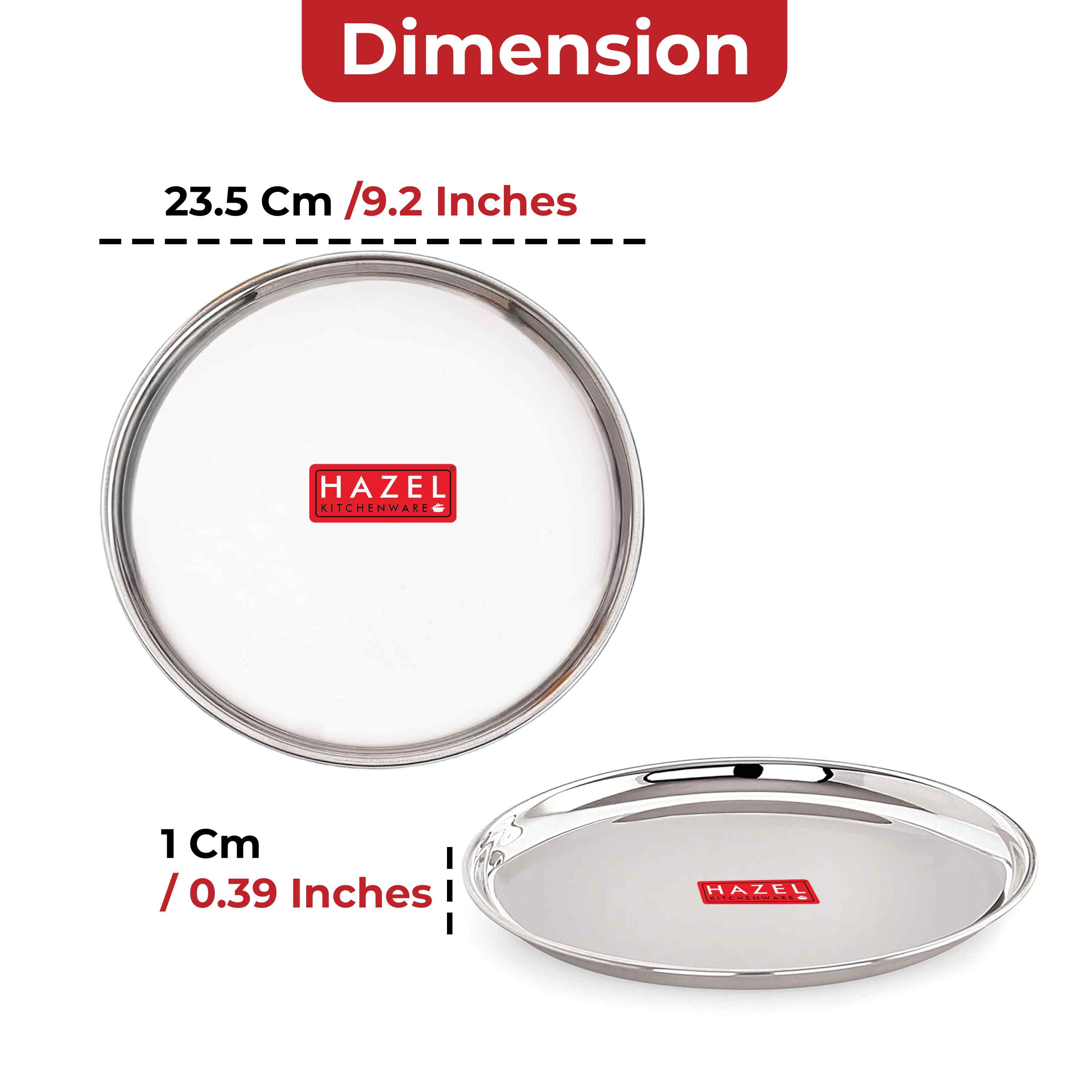 Stainless Steel Plates/Thali - Snack, Breakfast & Dinner