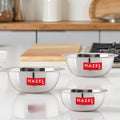 Stainless Steel Mixing Bowl Set of 3, 350 ML, 550 ML, 770 ML