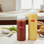 Plastic Chutney/Sauce Squeeze Bottle with Cap Set of 2, 610 ML, 760 ML