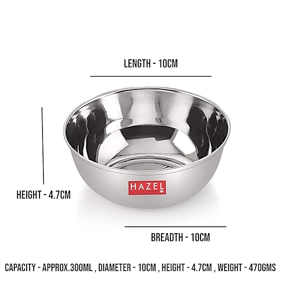 Steel Bowl/ Katori Set of 6, Medium