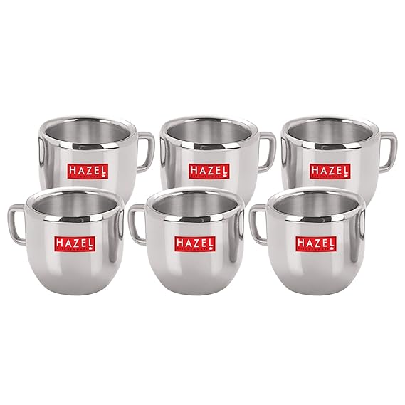 Small Stainless Steel Green Tea Cute Cup Set Of  6 | 100 ML Each