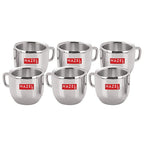 Small Stainless Steel Green Tea Cute Cup Set Of  6 | 100 ML Each