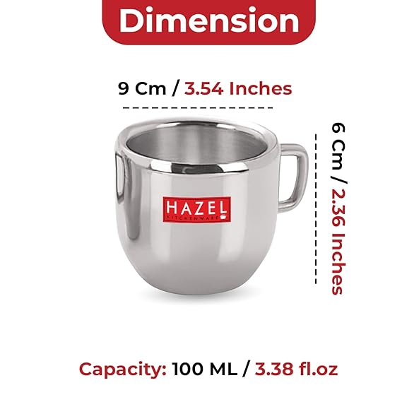 Stainless Steel Green Tea Cup, 100 ML