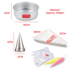 DIY Bakeware Combo Set of 6 – (Cake Mould, 50 Piping Bags, Nozzle, Spatula, Silicon Brush, Pallet Knife)