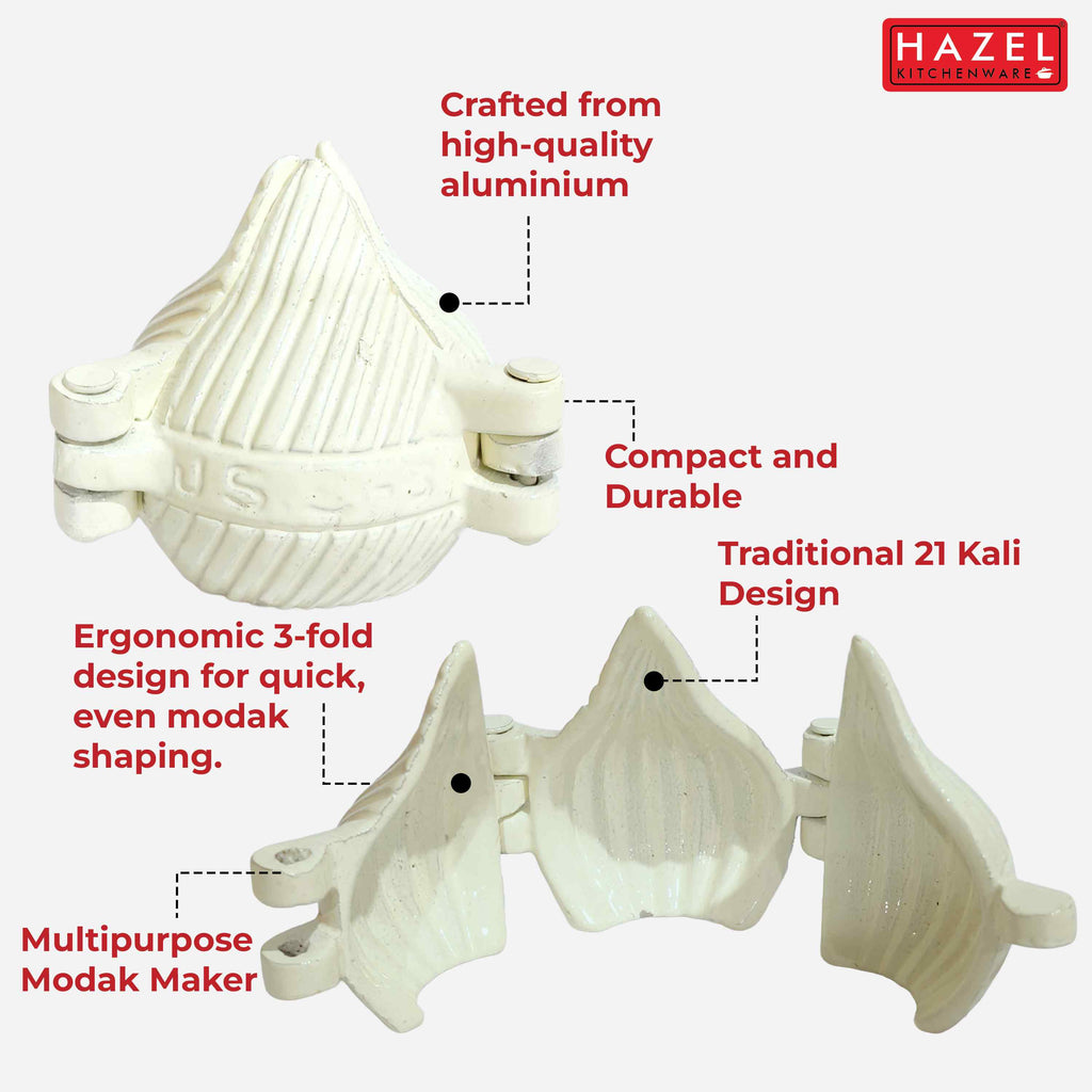 Aluminium Modak Mould,  21 Kali