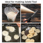 Disposable Piping Bags, Pack of 100 with 3 Nozzles(Round, Star & Ruffles)