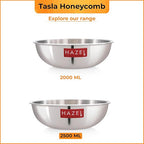 Two tasla sizes labeled 2000 ml and 2500 ml shown on white under a Tasla Honeycomb Explore our range header.