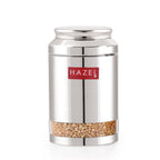 Transparent Airtight Steel Storage Jar – 3250 ML