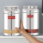 Transparent Airtight Steel Storage Jar – 3250 ML