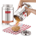 Transparent Airtight Steel Storage Jar – 3250 ML (Set of 2)