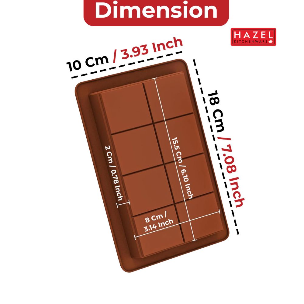 Silicone Small Kunafa Chocolate Bar Mould – Brown
