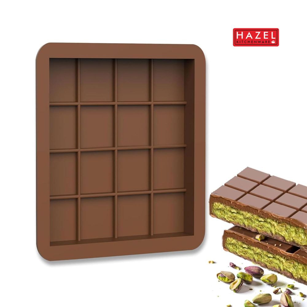 Silicone Big Kunafa Chocolate Bar Mould – Brown