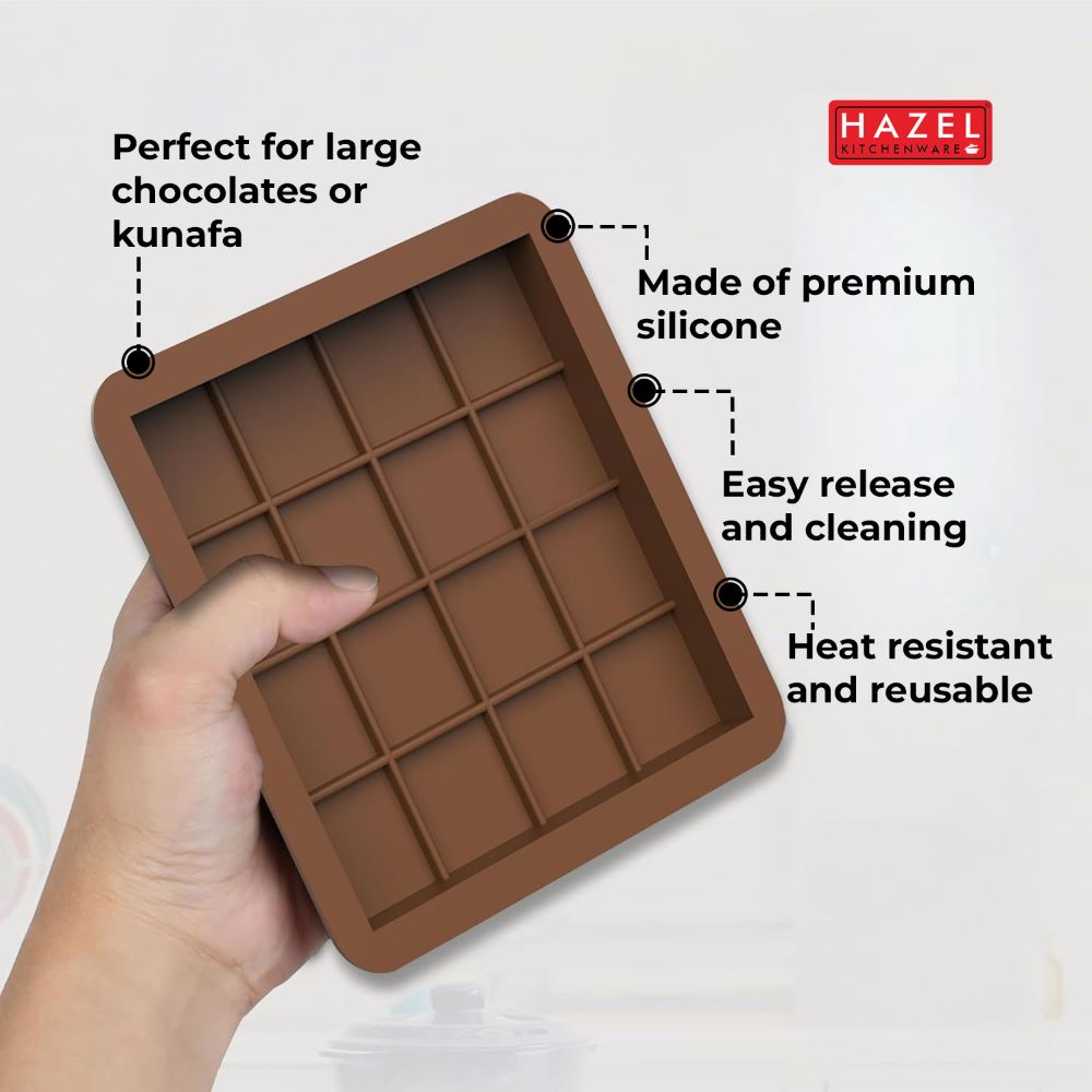 Silicone Big Kunafa Chocolate Bar Mould – Brown