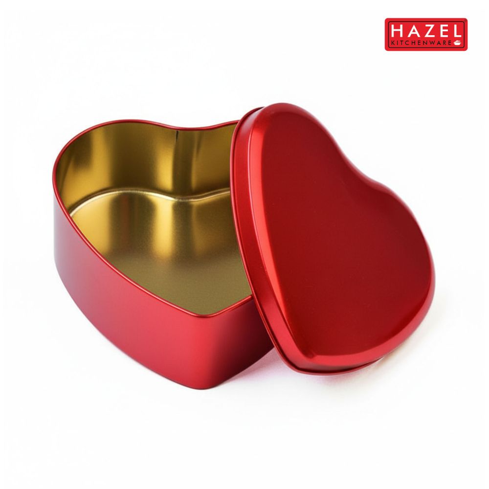 Valentine Heart Shape Tin /Gift Container – Red