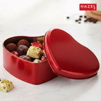 Valentine Heart Shape Tin /Gift Container – Red