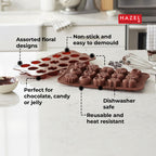 Silicone Flower Chocolate Mould – 15 Cavity