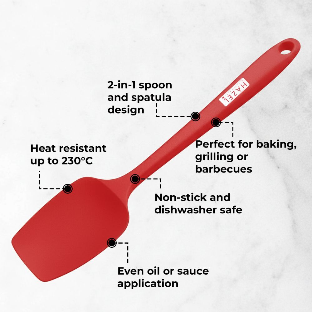 Silicone Spoonula 8 Inch – Red